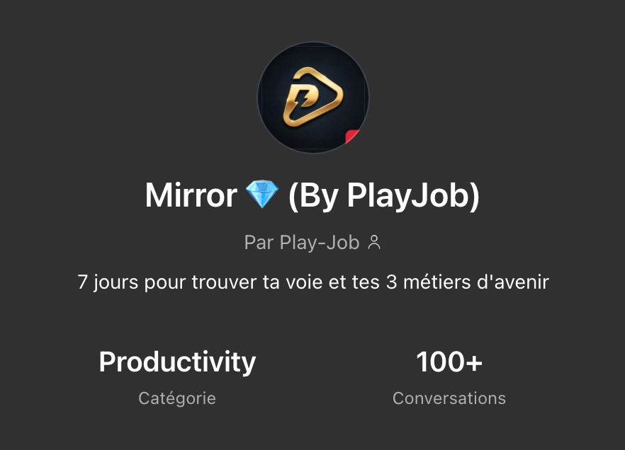 Preuve ChatGPT Mirror : 100+ conversations